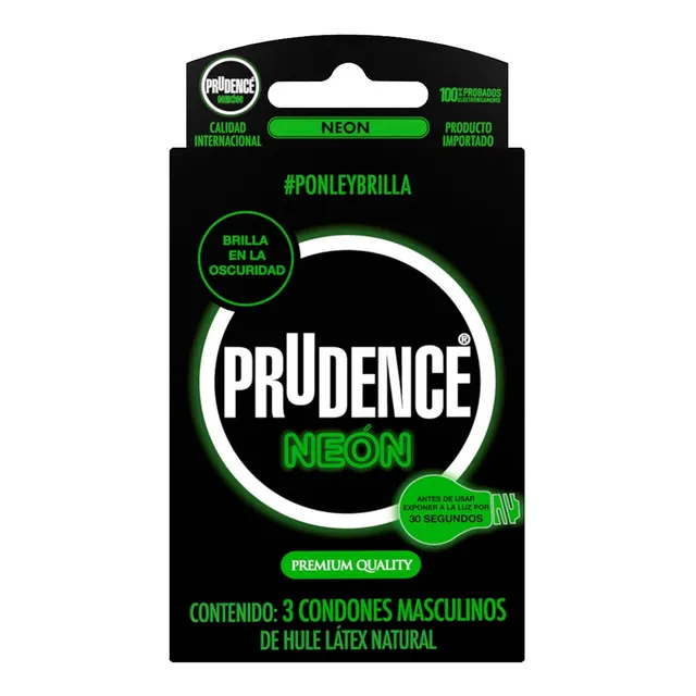 Condones de Látex Prudence Especialidad Neon 3 Condones