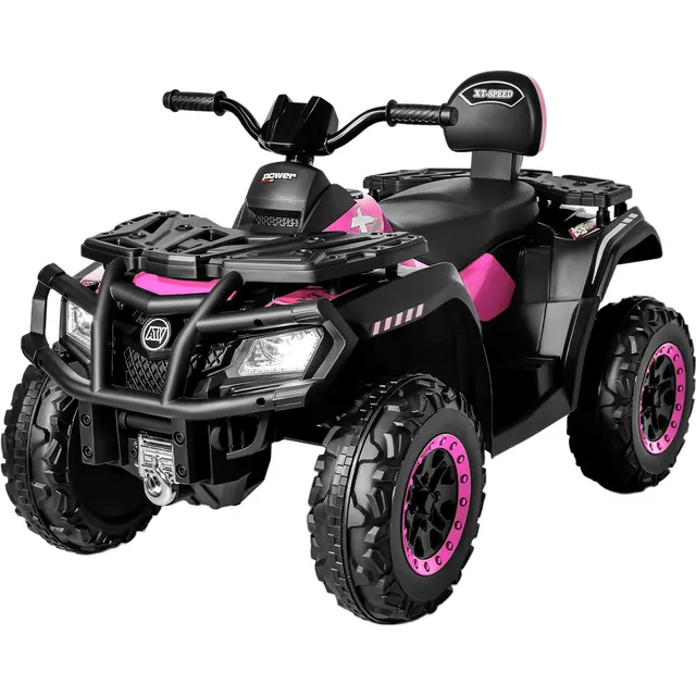 Montable Cuatrimoto Electrica Usb Bluetooth Radio 2 Vel 12v Color Rosa
