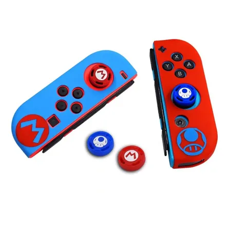 Funda Protector Gomas Silicon Para Nintendo Joy-con Mario