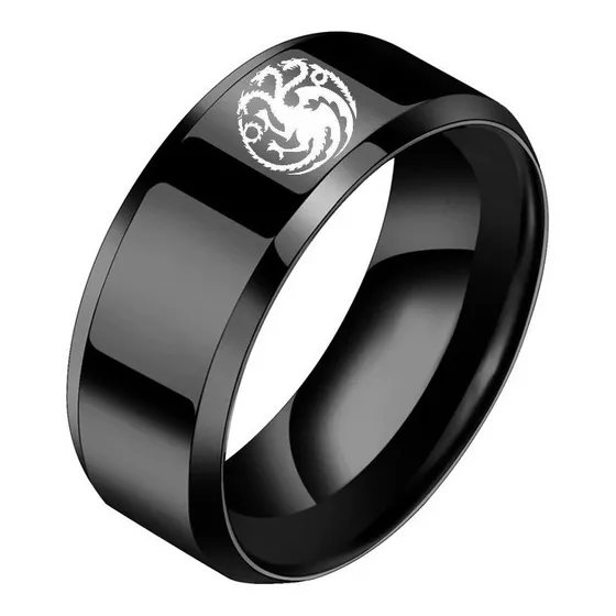 Anel Game Of Thrones Casa Targaryen De Aço Inoxidável