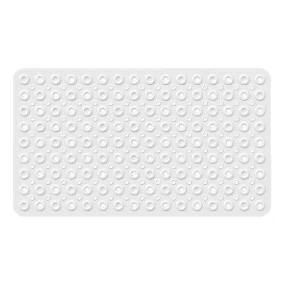 Alfombra Baño Piedra Ducha Antideslizante Pvc Grande Color Blanco Raitot