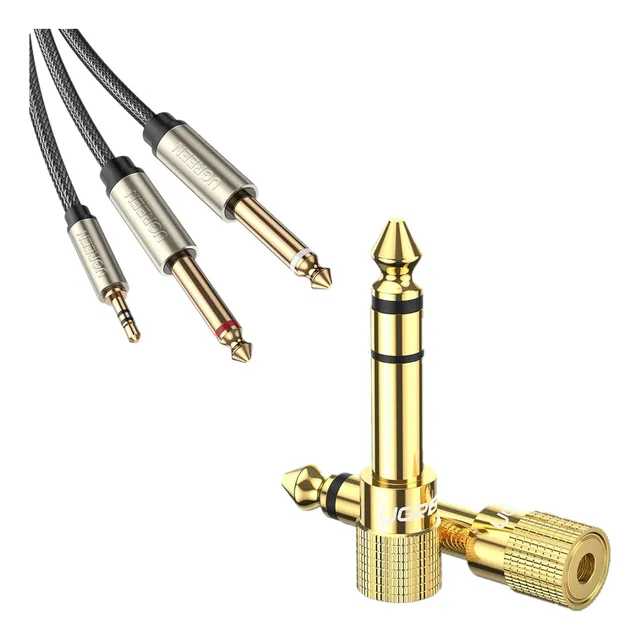 Cable Divisor Y Ugreen De 3.5mm 1/8 A Doble 6.35mm 1/4 De 6 
