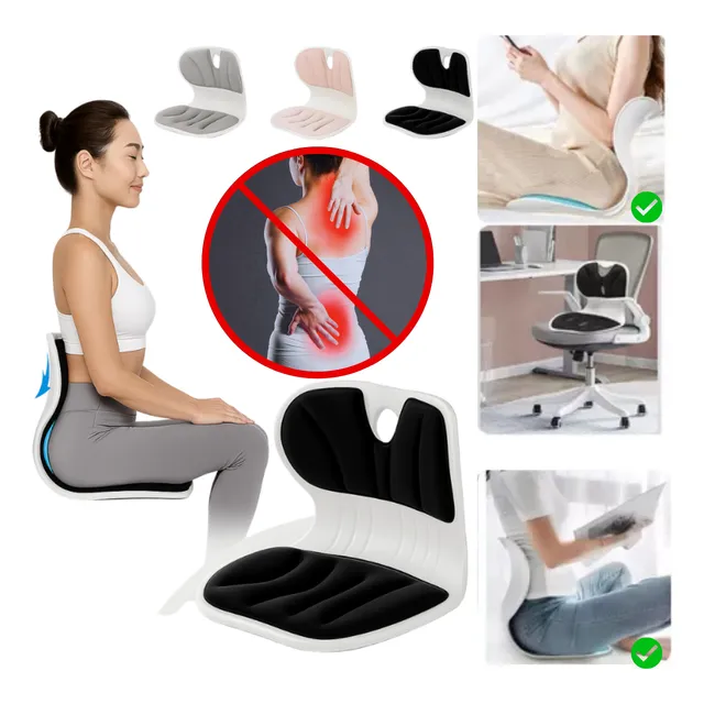Assento Ergonômico Estofado P/ Postura Alívio Da Dor Coluna