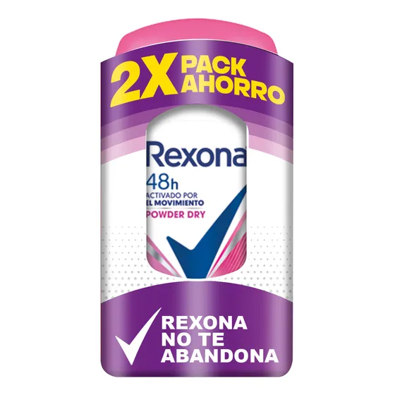 Rexona women pack 2 unidades desodorante powder dry 50gr