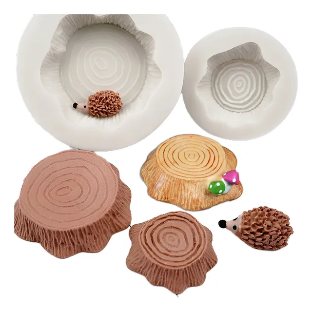 Molde De Silicone Tronco Árvore Confeitaria Doces