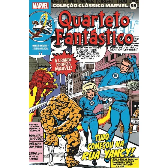 Coleção Clássica Marvel Vol.35 - Quarteto Fantástico Vol.07, de Lee, Stan. Editorial Panini Brasil LTDA, capa mole em português, 2022