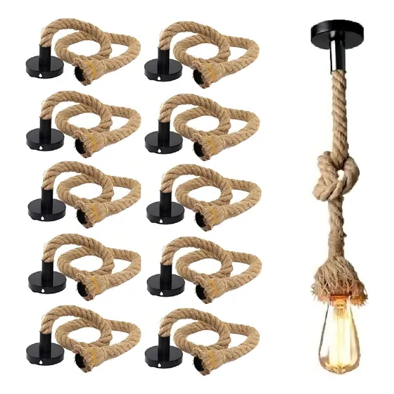 Lampara Colgante Vintage Lamparas Rusticas 10 Unidades