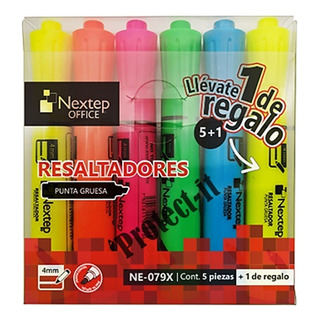 6 Marcadores Resaltadores Fluorescentes Marcatextos Grueso 6 Marcadores Resaltadores Fluorescentes Marcatextos Grueso