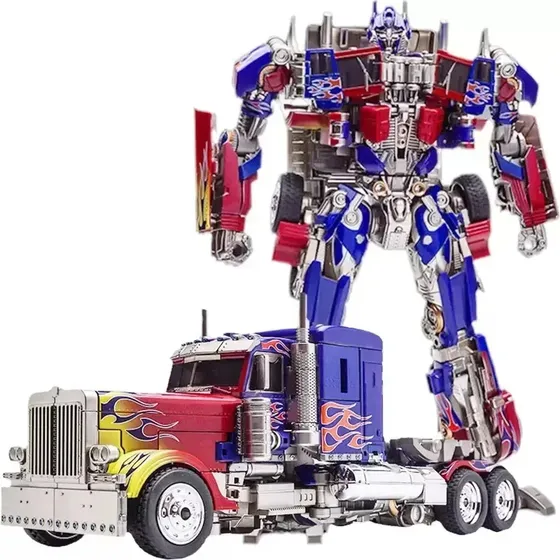 Optimus Prime Transformers 30cm Vira Caminão Autobots Rodar