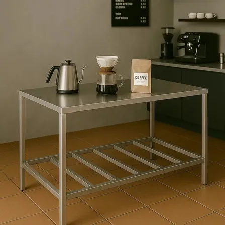 Mesa Inox 120x53x84cm Aço Inoxidável Alta Durabilidade Fácil