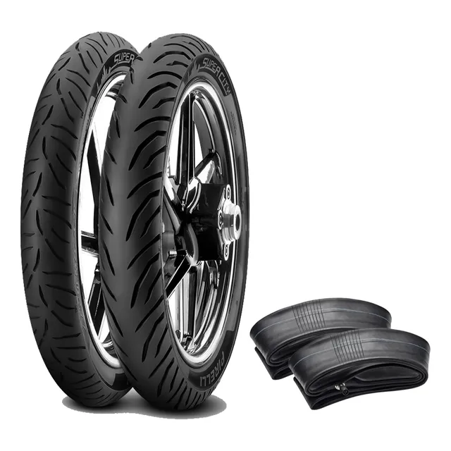 Kit Cubiertas Pirelli Super City 250-17+ 80/100-14 +cámaras 
