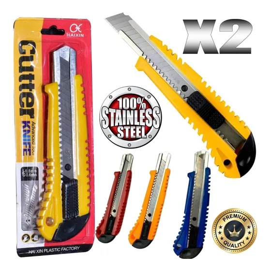 Cuchilla Exacto De Acero Profesional Reforzado Cutter 18mm