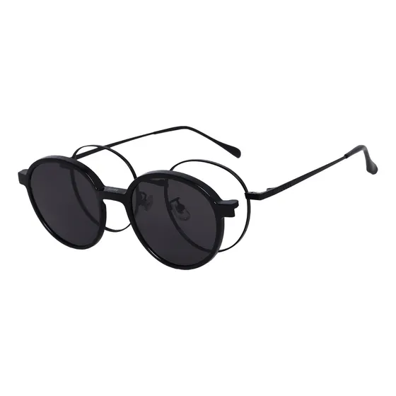 Armação P/ Óculos Grau Unissex Clipon 2 Em 1 Titanium Uv400