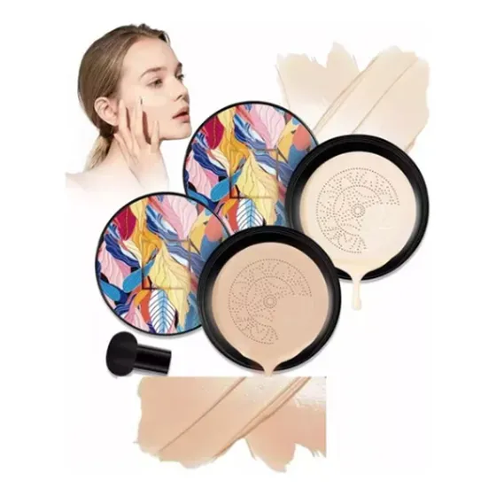 2 Peças De Creme De Beleza Crema Correctora Cushion