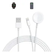 Cargador Inalámbrico 2 En 1 Para Apple Watch Y Iphone / Ipad Blanco