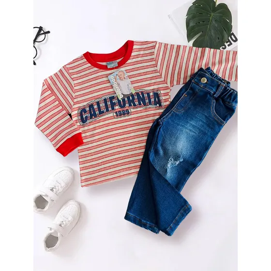 Conjunto De Bebé Sueter Y Jean Babsiboo Ref. 6406