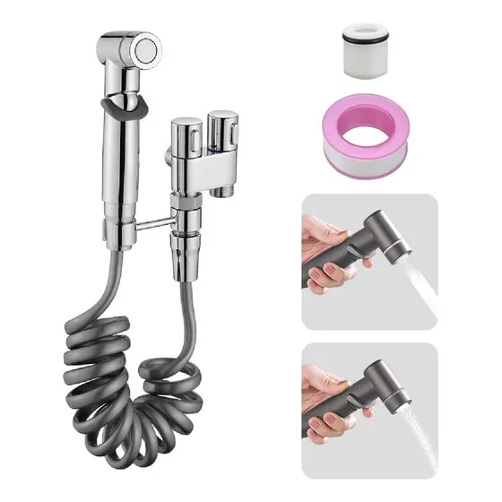 Valvula Control Doble Salida Roceador Kit Bide De Mano