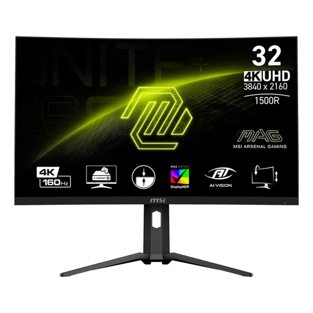 Monitor Curvo Gamer Msi 32 4kuhd 1500r 160hz 1ms Mag321cup