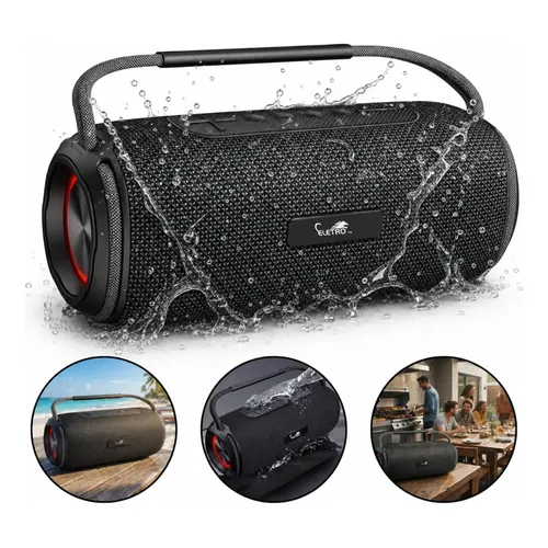Caixa de Som Portátil Pulse Wave 2 Bluetooth Preta IPX6 20W