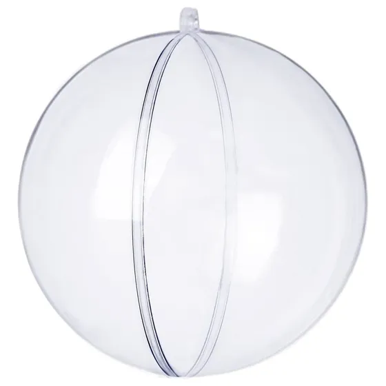 Bambalinas Esfera Transparentes Rellenables 8cm 10und