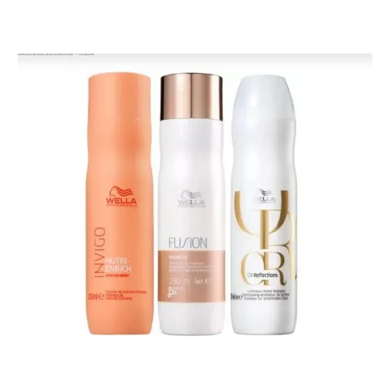 Cronograma Capilar Wella Fios Perfeitos (3 Shampoos 250ml)