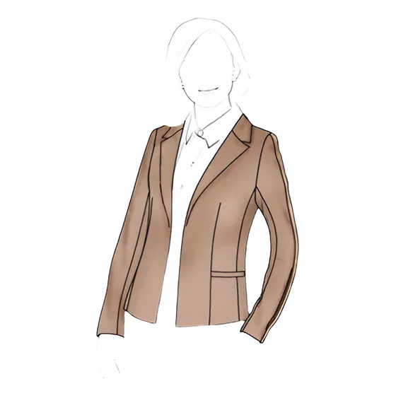 Molde Blazer Ajustado Mujer