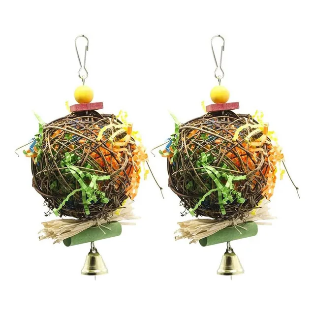 Juguetes De Masticación De Pájaros De Ebaokuup 2 Pack De Toy