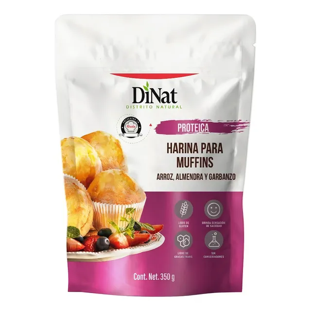 Harina Para Muffins Arroz Almendra Y Garbanzo Dinat 350 G