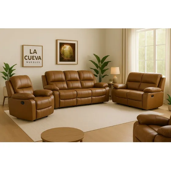 Juego De Living Sillon Reclinable Sofa 1, 2, 3 Cuerpos Lcm