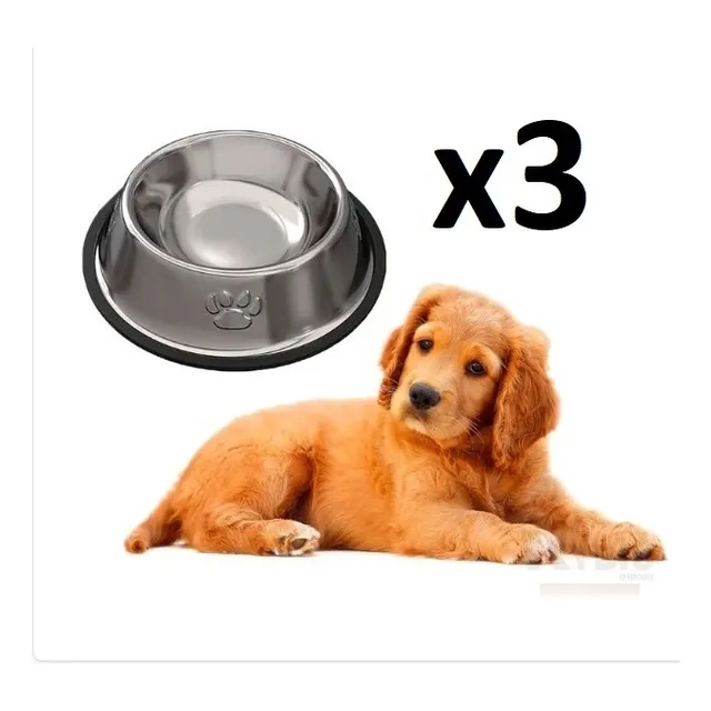 Tazón Para Mascotas 10 Cm Plato Taza Pequeñas Xs X 3