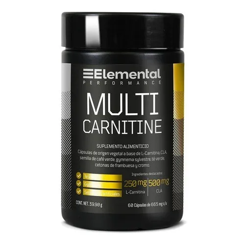 Suplemento en cápsula Elemental Performance L-Carnitina