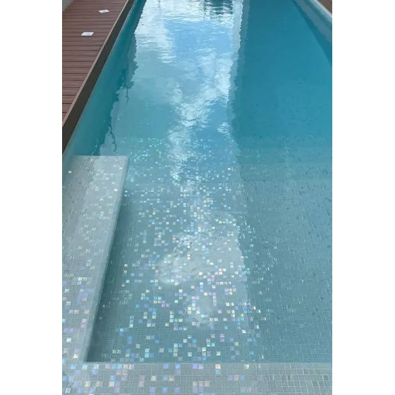 Mallas Mosaicos Para Piscina Blanco Azul Tornasol