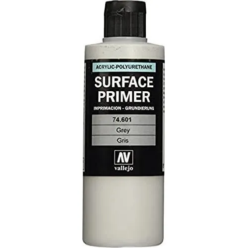 Imprimador acrílico de poliuretano gris Vallejo, 200 ml, color blanco