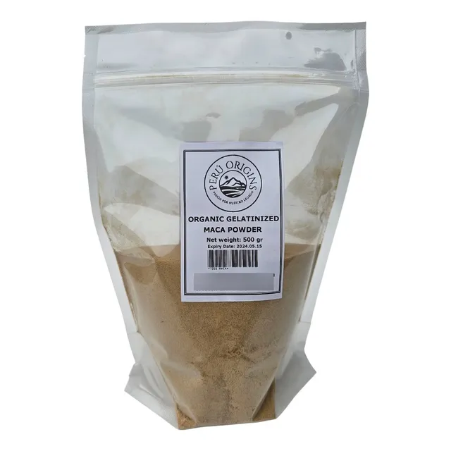 Maca Orgánica Gelatinizada - 100% Maca Pura - 500 Gr.