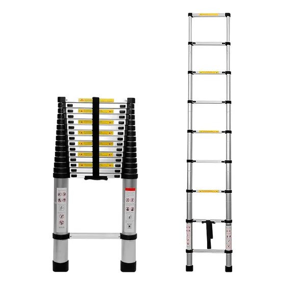 Escalera Telescópica 5m Portátil De Aluminio Plegable
