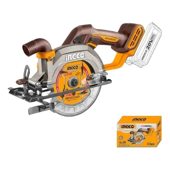 Sierra Circular 20v 140mm Brushless Ingco Csli1402 Sin Bat. Color Naranja claro