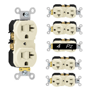 Contacto Doble Duplex Toma Corriente Aterrizado 20a (4pz) Contacto Doble Duplex Toma Corriente Aterrizado 20a (4pz)