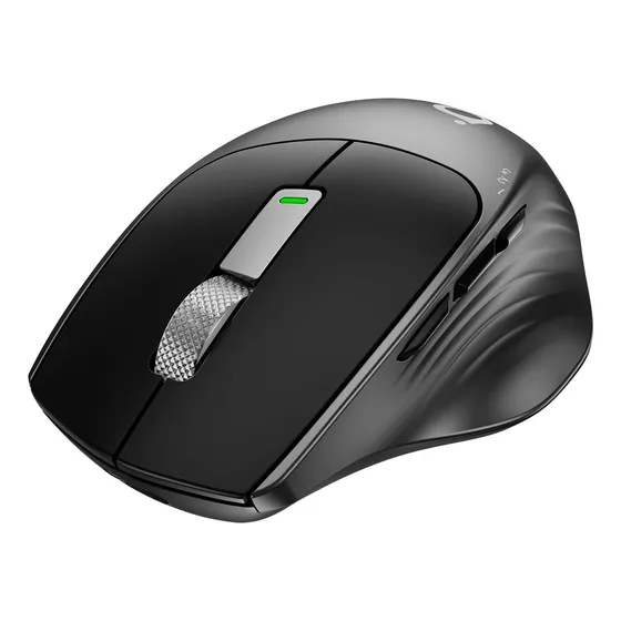 Mouse Sem Fio Profissional, Modo Duplo(mouse Bluetooth+2.4g), Mouse Recarregavel, 600mah, 80hrs, Mouse Ergonomico Fio Compatível Windows Xp E Superior, Mac, Linux, 3 Niveis Ajuste De Dpi, Cor Preto