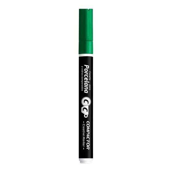 Caneta Creative Marker Porcelana Compactor Verde