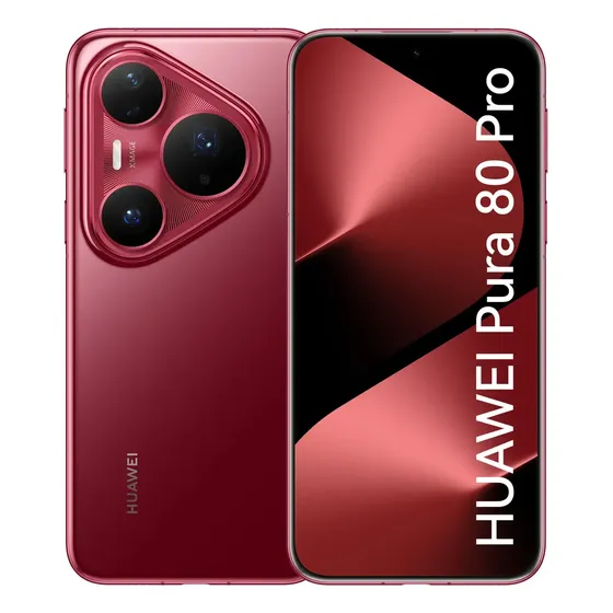 Smartphone HUAWEI Pura 80 Pro 12GB+512GB Câmera Ultra-iluminação de 1 Polegada Câmera Teleobjetiva Macro Ultra-iluminação Cancelamento de Ruído por IA 5.17 Ah Dual SuperCharge Celular Vermelho