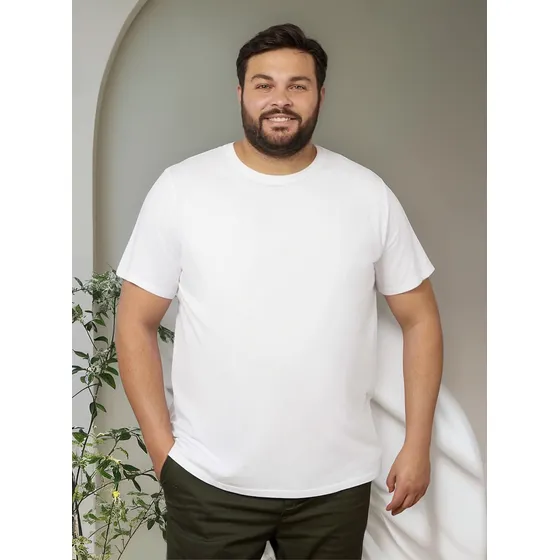 Camiseta Masculina Malha Fria Plus Size M Ao G3 Qualidade