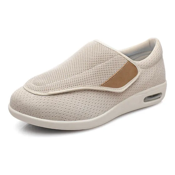 Sapatos Largos, Macios E Ajustáveis Para Diabéticos Cinza