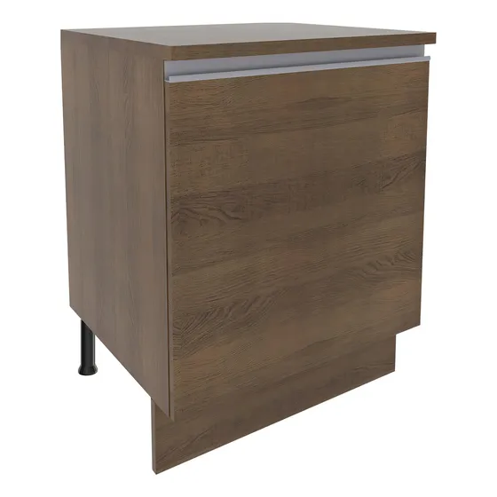 Gabinete Bajo Cocina Madesa Glamy 60cm 1 Puerta Color Marrón