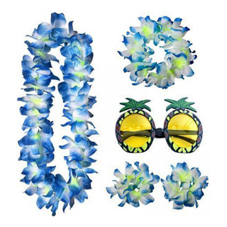 Aplicável A 4 Conjunto De Traje De Collar Hawaiano Aplicável A 4 Conjunto De Traje De Collar Hawaiano