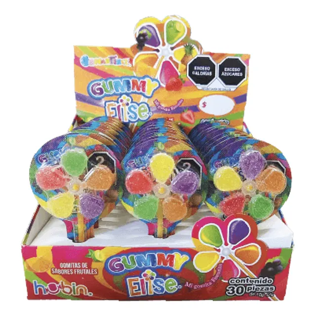 Gomita Forma Regilete Sabor Frutal Gummy Elise 30 Pzas