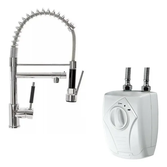 Kit Aquecedor + Torneira Cozinha Gourmet Monocomando Cromada