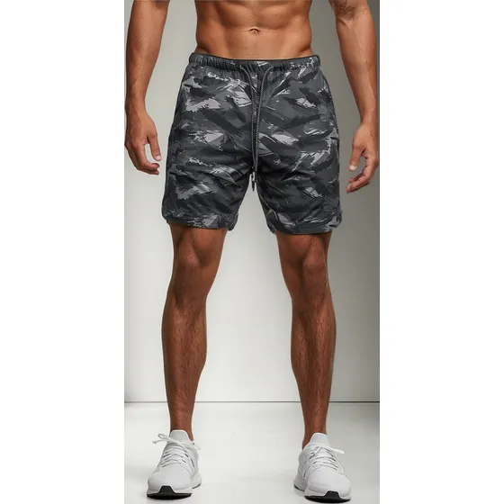 Short Deportivo Ejercicio Gym Slim Fit Elástico Hombre