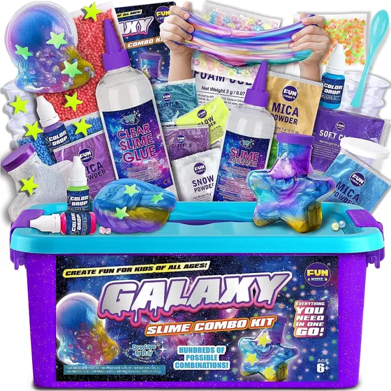 Kit Toy Galaxy Slime, Hazlo Tú Mismo, Brillante, Galáctico