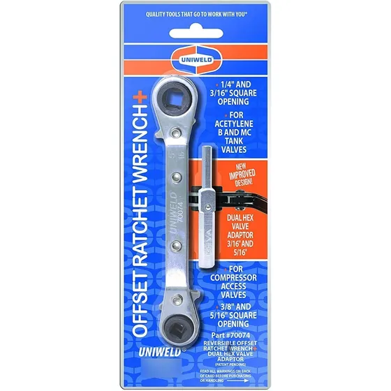 Llave Codo Ratchet 1/4 3/16 3/8 5/16 Uniweld 70074 Chacaito