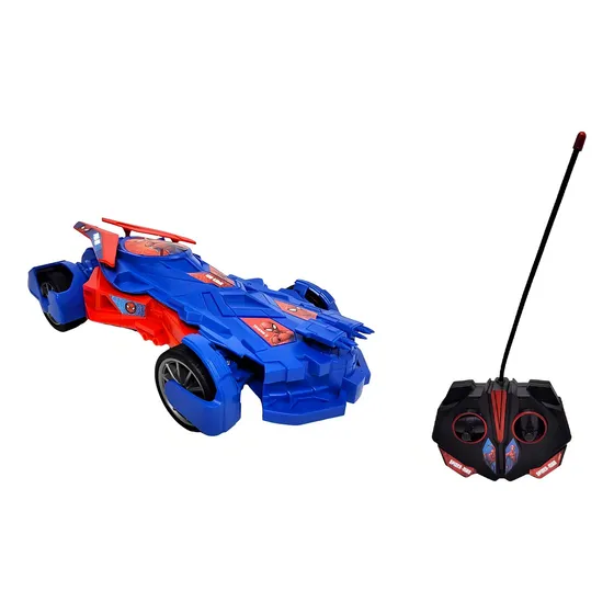 Auto Radio Control Grande De Spiderman A Pilas Hombre Araña Color Azul